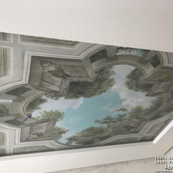 Printed stretch ceiling 3D mural