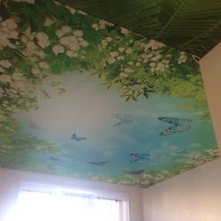 Printed stretch ceiling .